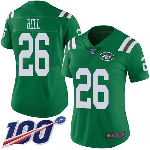 New York Jets Limited Green Women LeVeon Bell Jersey NFL Football #26 100th Season Rush Vapor Untouchable